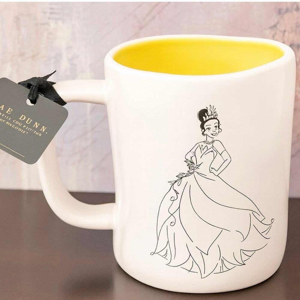 Rae Dunn Disney Princess And The Frog Double Sided Two Tone Ceramic Mug